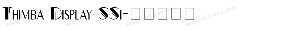 Thimba Display SSi字体转换